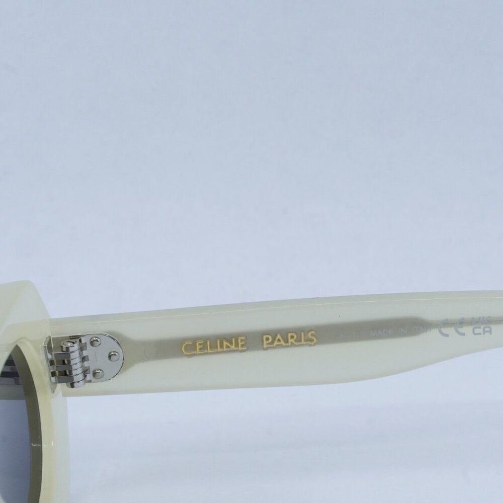 🕶️ New Celine CL40243I 39A Sunglasses -Opal Vanilla Frame, Smoke Lenses - Picture 6 of 11